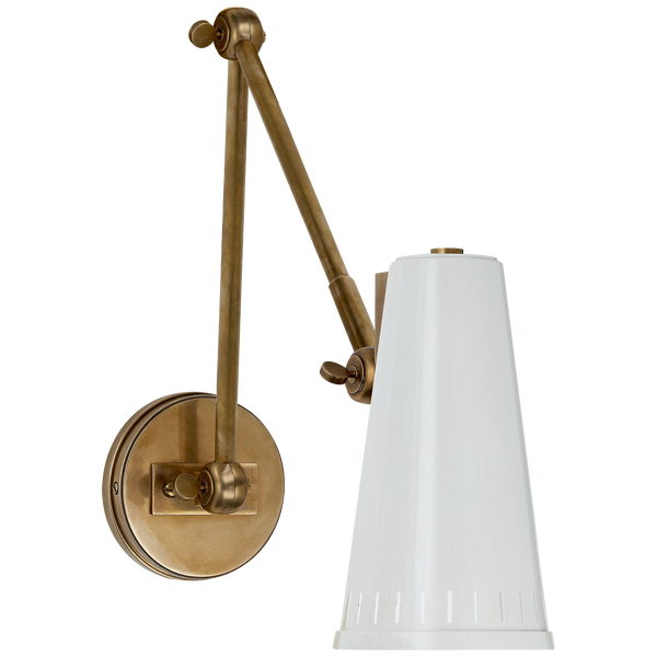 Antonio Adjustable Two Arm Wall Lamp by Thomas O'Brien