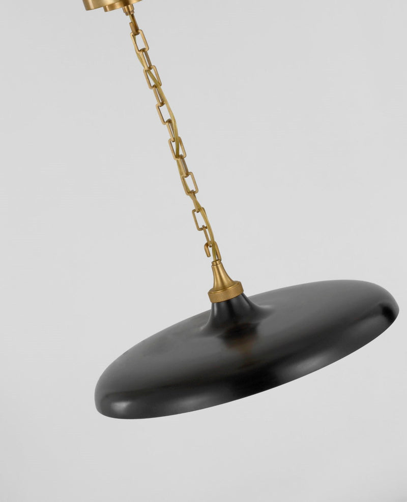 Piatto LED Pendant in Hand-Rubbed Antique Brass