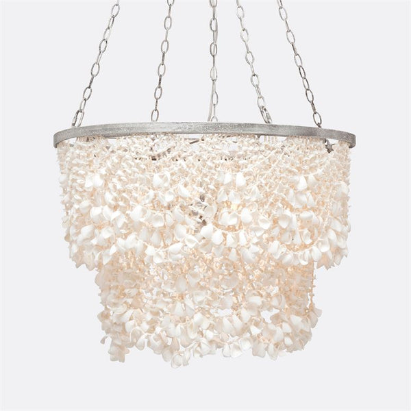 Terza White Shell Chandelier