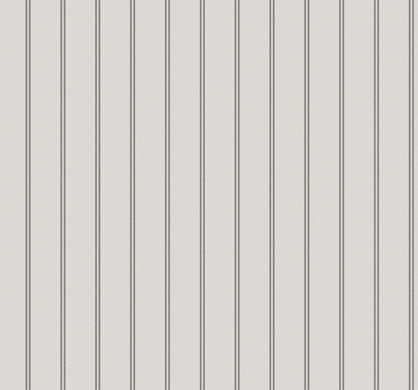 Ticking Stripe Charcoal Wallcovering