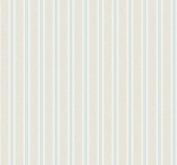 Ticking Stripe Clear Skies Wallcovering