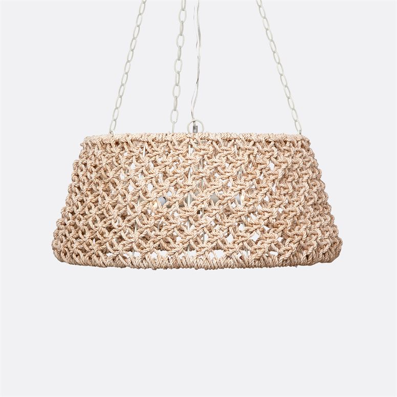 Tully Abaca Drum Chandelier