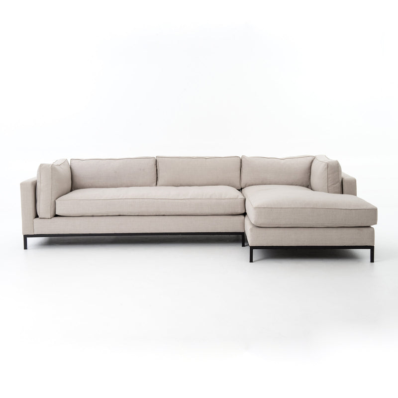 Grammercy 2 Pc Chaise Sectional In Bennett Moon