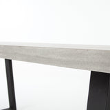 Cyrus Dining Table In Black Light Grey