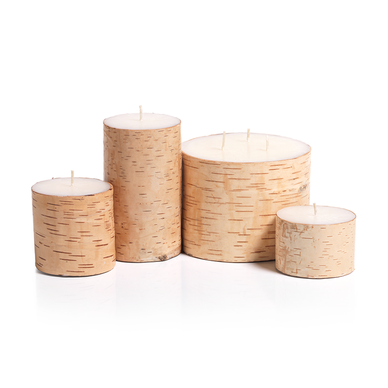 Birchwood Scented Pillar Candle in Various Sizes