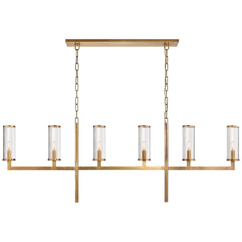 Liaison Large Linear Chandelier in Various Colors