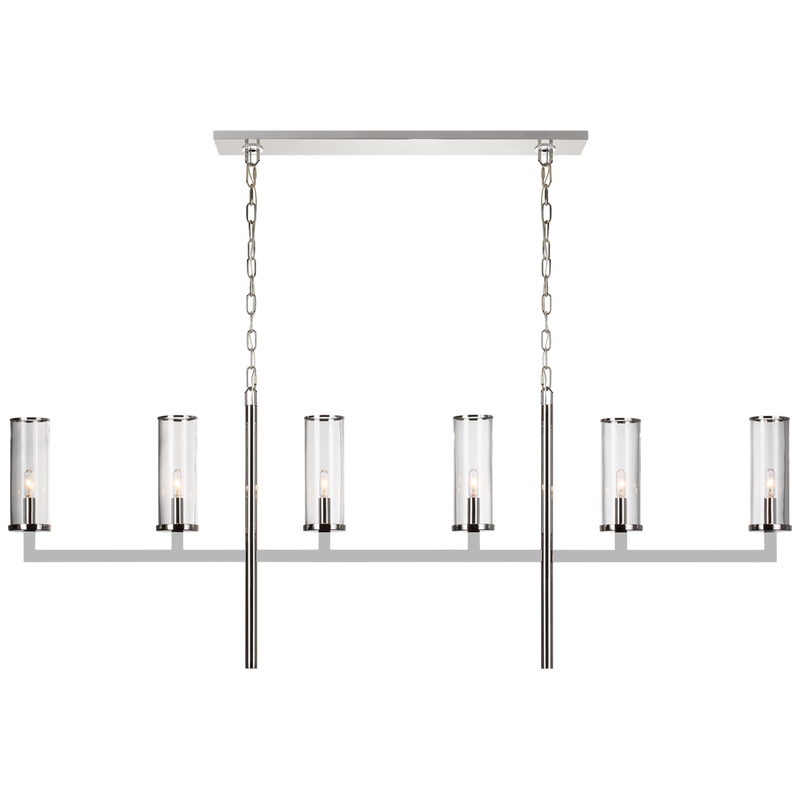 Liaison Large Linear Chandelier in Various Colors