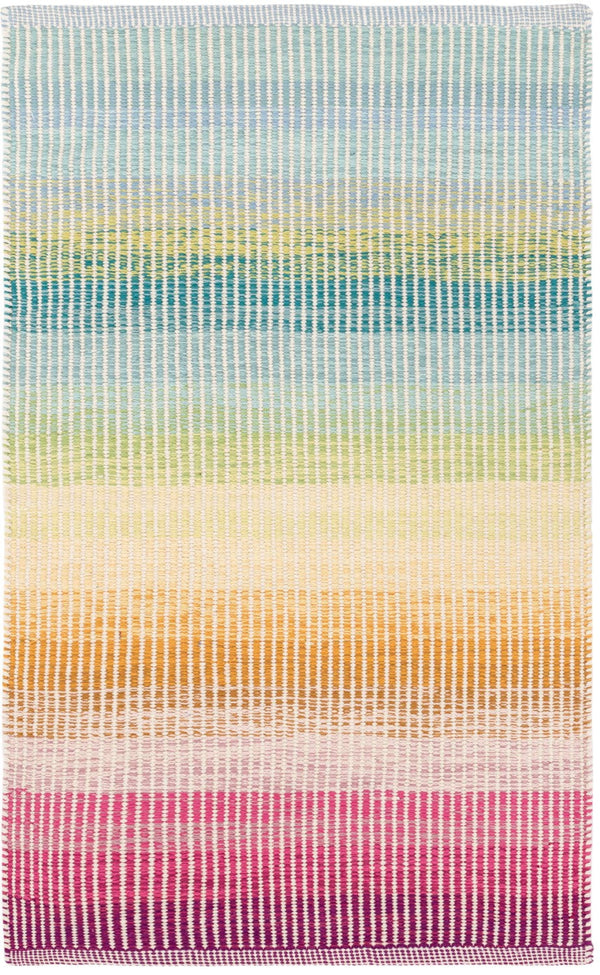 Watercolor Horizon Woven Cotton Rug