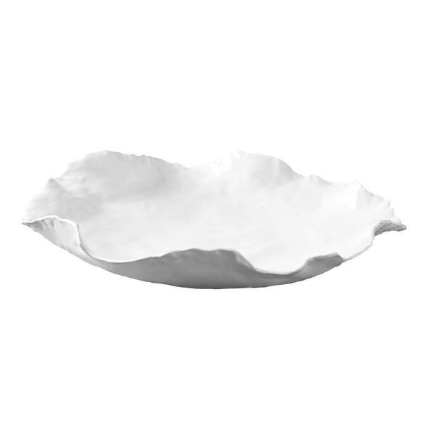Large White Free Form Bowl