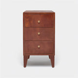 York Leather Nightstand in Various Sizes and Finishes