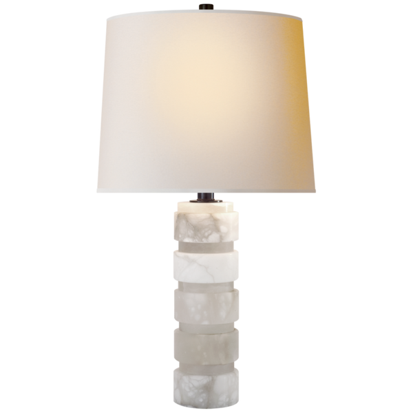 Round Chunky Stacked Table Lamp 2