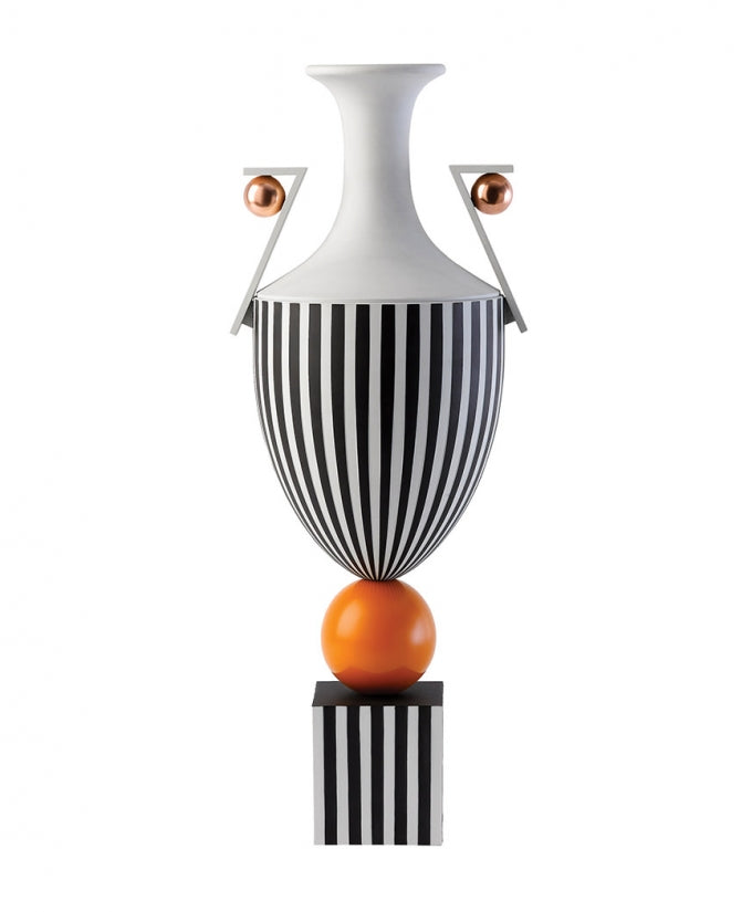 Wedgwood Tall Vase on Orange Sphere by Lee Broom