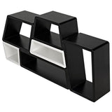 Space Console in Hand Rubbed Black & Solid White