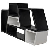Space Console in Hand Rubbed Black & Solid White
