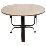 Adrien Oval Table in Walnut & Metal