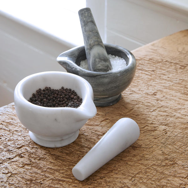 mini mortar pestle in grey marble design by sir madam 2