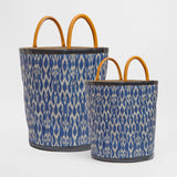 Aubrie Pattern Fabric Baskets, Set of 2