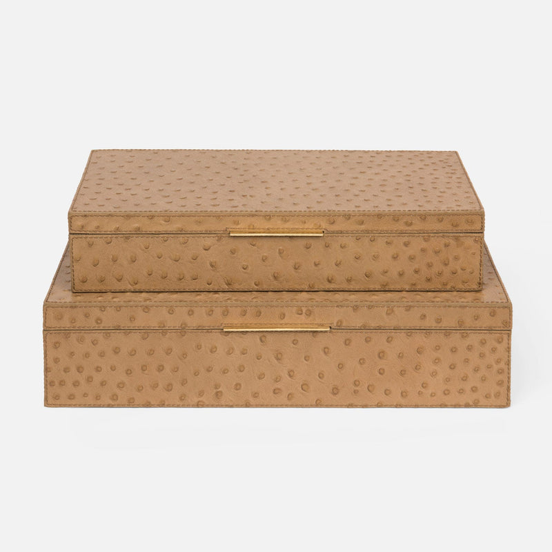 Imani Leather Box, Set of 2
