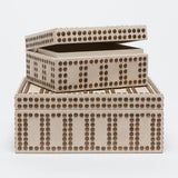 Landon Studded Boxes, Set of 2