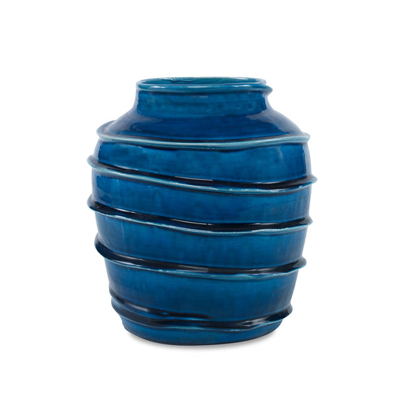 Kasey Vase Dark Blue and Dark Blue Flatshot Image 1