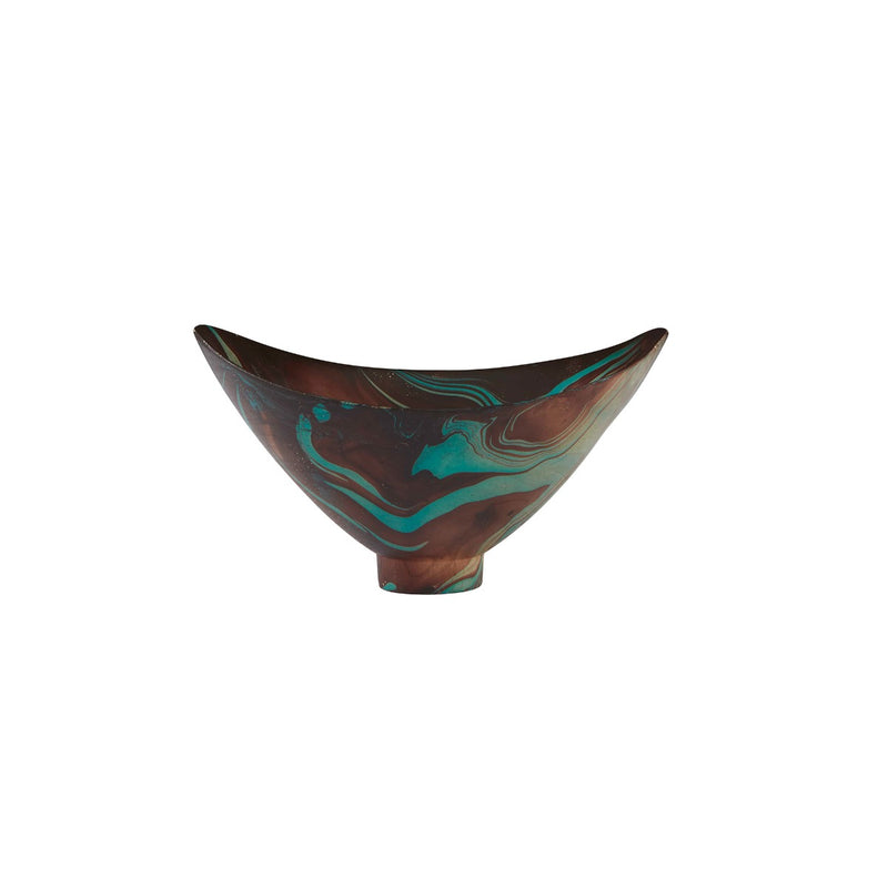 Sebastian Bowl Natural / Turquoise and Black Flatshot Image 1