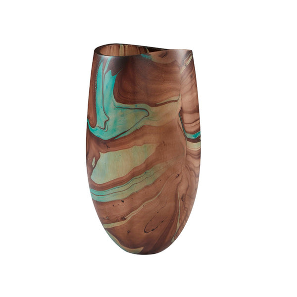 Asher Vase Natural / Turquoise and Dark Brown Alternate Image 1