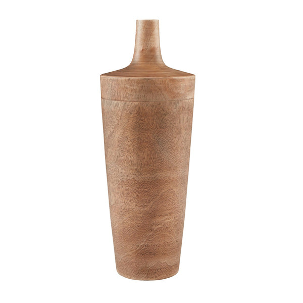 Jisu Vase Natural and Dark Brown Flatshot Image 1