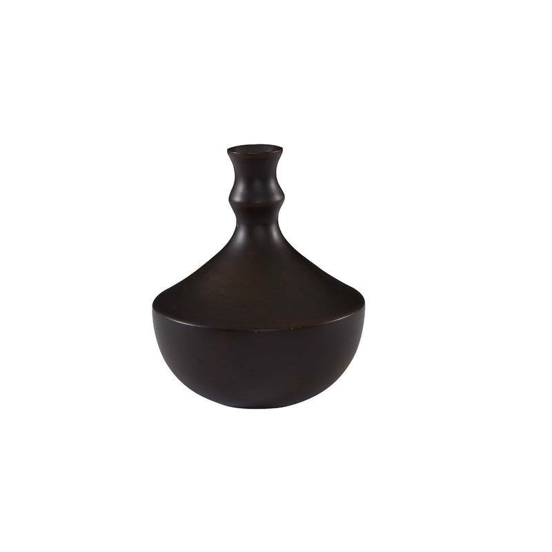 Song Vase Dark Brown and Black Flatshot Image 1