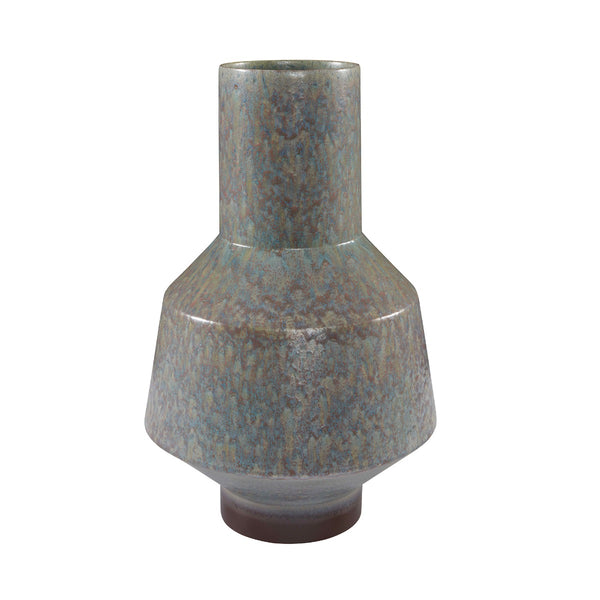 Draper Vase Blue and Dark Gray Flatshot Image 1