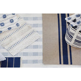 Beachwood Handwoven Rug in Natural and Navy in multiple sizes