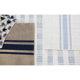 Beachwood Handwoven Rug in Ivory and Nordic Blue in Various Sizes